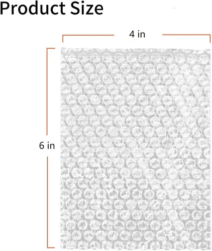 Miniatura 2 de 100 bolsas de burbujas de 4 x 6 pulgadas, pequeñas bolsas de burbujas transparentes, bolsas de amortiguación de burbujas de doble pared