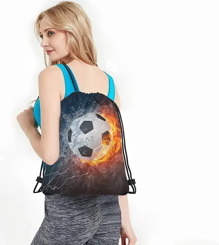 Miniatura 4 de Beabes Bolsas de béisbol con cordón, mochila deportiva para gimnasio, bolsa con cordón, Multi-a14, Mochilas de viaje