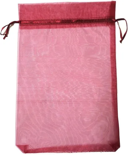 Miniatura 4 de ATCG 50 bolsas de organza grandes con cordón de 8 x 12 pulgadas, decoración de festivales, bodas, fiestas, bolsas de maquillaje (blanco)