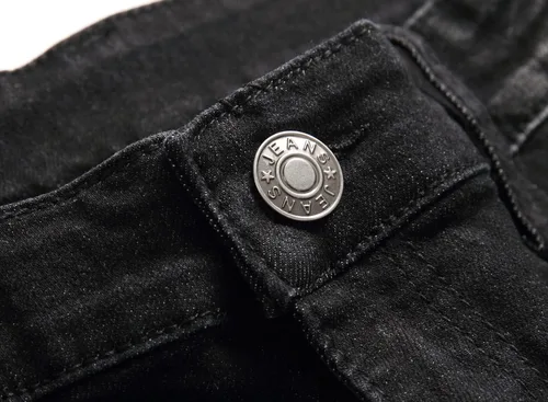 Miniatura 3 de AITITIA Jeans de motociclista de ajuste regular para hombre