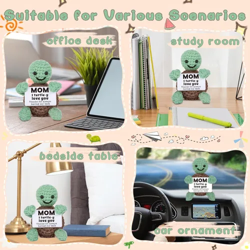 Miniatura 8 de Mini divertida tortuga para el día de la madre, regalos de hija e hijo, regalos de cumpleaños para nueva madrastra mamá mamá suegra, pequeñas cosas