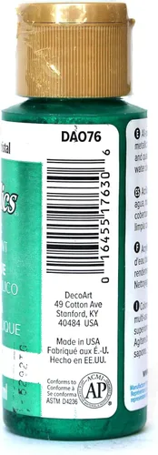 Miniatura 2 de DecoArt Dazzling Metallics - Pintura acrílica verde cristal de 2 onzas