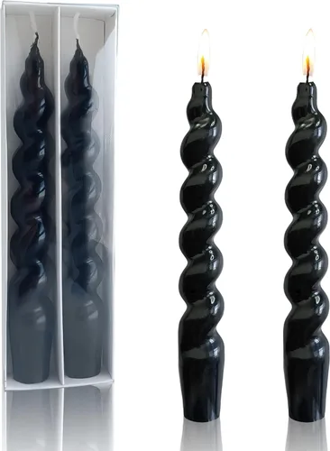 Miniatura 34 de Pink Candlesticks - Juego de 2 velas cónicas en espiral, sin perfume, de 10 pulgadas de largo, velas cónicas sin perfume para decoración del hogar
