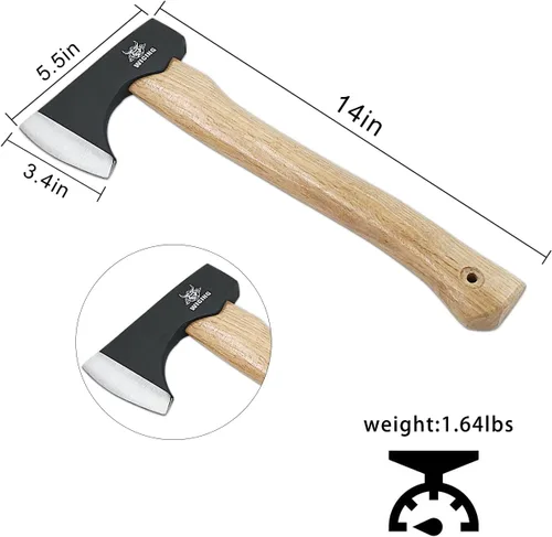 Miniatura 2 de Hachas de lanzamiento – Hacha de lanzamiento de 14 pulgadas, ideal para competiciones de lanzamiento de hacha, acero de alto carbono forjado y mango
