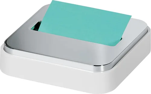 Miniatura 3 de Dispensador de notas adhesivas Post-it para notas de 3 x 3 pulgadas, base blanca con parte superior de acero