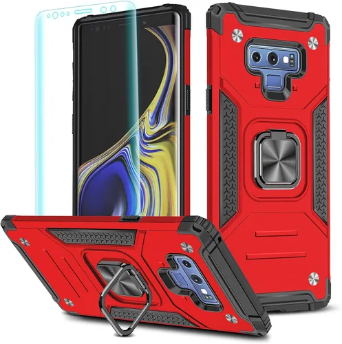 Miniatura 48 de YmhxcY Funda para Galaxy Note 8, funda para Galaxy Note 8 con protector de pantalla curvado 3D, fundas de grado armadura con soporte giratorio