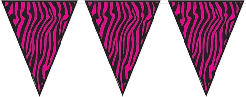Miniatura 3 de Beistle Banner con estampado de cebra, 10 pulgadas por 12 pies