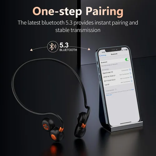 Miniatura 6 de Ortizan Auriculares de oreja abierta, Bluetooth 5.3 inalámbricos de conducción de aire, auriculares deportivos, sonido premium, IPX6 impermeable