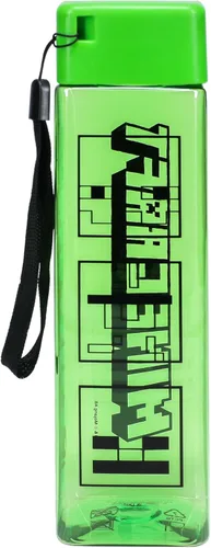 Miniatura 5 de Minecraft - Botella de agua cuadrada de plástico de viaje con correa para la muñeca 16.9 fl oz (17 fl oz)