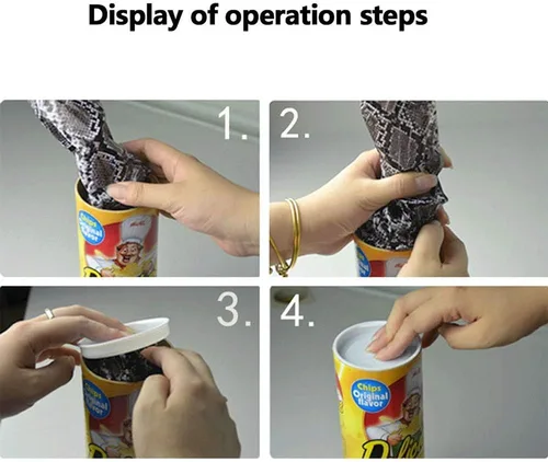 Miniatura 5 de The Potato Chip Snake Can Jump Spring Snake Toy Gift April Fool Day Halloween Party Decoración Bromas en una lata, broma de regalo de broma
