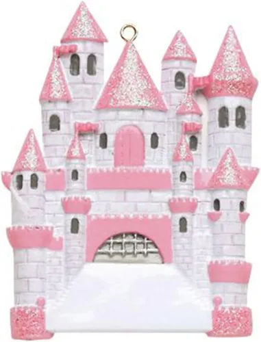 Miniatura 6 de Santa Tell Me Adorno de Navidad de castillo de princesa 2025, decoración personalizada para árbol, regalo personalizado para niñas, hija, niño