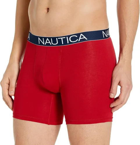 Miniatura 2 de Nautica mens 3-pack Classic Underwear Cotton Stretch Boxer Brief