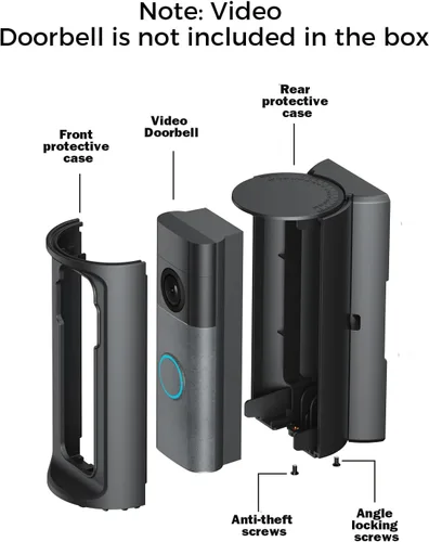 Miniatura 6 de KMOUANTS Soporte de Montaje de Ángulo Ajustable de 360° Grados para Timbre Compatible con Ring/Timbre de Video Inalámbrico/Timbre de Batería