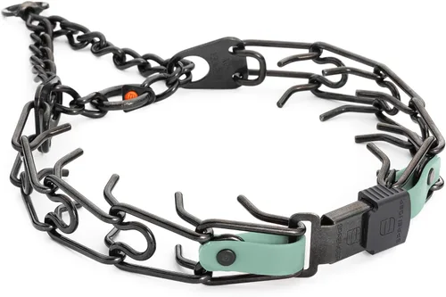 Miniatura 16 de Collar para Perro Herm Sprenger de Acero Inoxidable Negro con Hebilla de Liberación Rápida ClicLock y Inserción de Biothane Collar de Entrenamiento