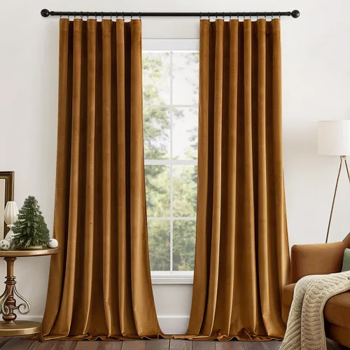 Miniatura 25 de MIULEE Cortinas de Terciopelo Negro de 84 Pulgadas de Largo 2 Paneles - Cortinas de Ventana con Pliegues Pinzados de Lujo que Oscurecen