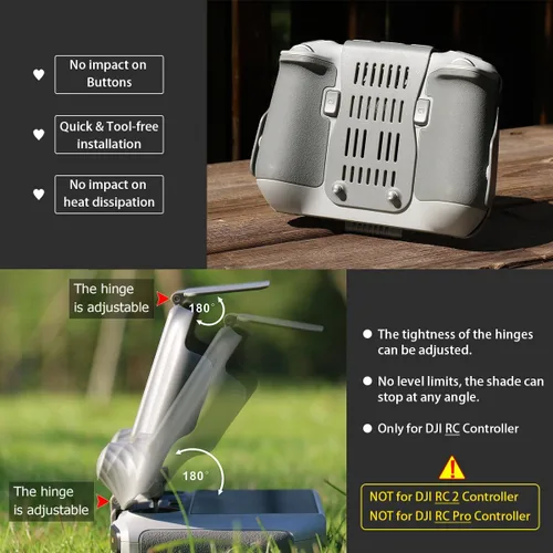 Miniatura 5 de Arzroic Cubierta protectora para parasol RC con cordón para el cuello para DJI Mini 3/Mini 3 Pro/RC Controlador Accesorios