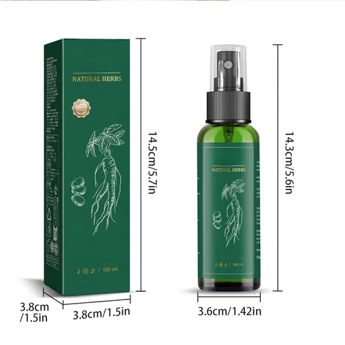 Miniatura 7 de Spray para el crecimiento del cabello, tonico para crecimiento del cabello, hierbas naturales, tónico para el cabello ginseng, más fuerte y 1