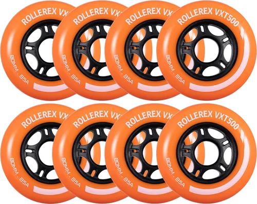 Miniatura 9 de Rollerex VXT500 - Ruedas de patín en línea (paquete de 8) (varias opciones de tamaño y color disponibles), para interiores y exteriores, diseñadas