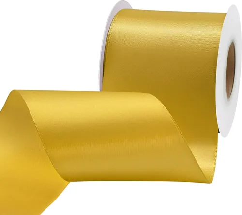 Miniatura 333 de Cinta de satén blanca antigua de doble cara de 1-1/2 pulgadas x 50 yardas, cinta de poliéster para envolver regalos, día de San Valentín, bodas