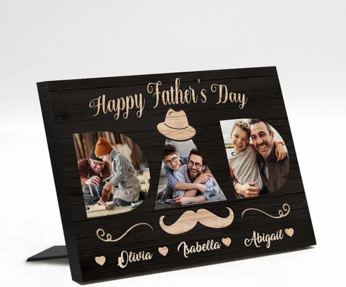 Miniatura 11 de D-Story Regalos de fotos personalizados, álbum de fotos personalizado para colgar/mesa, regalos para el mejor papá, panel de fotos personalizado