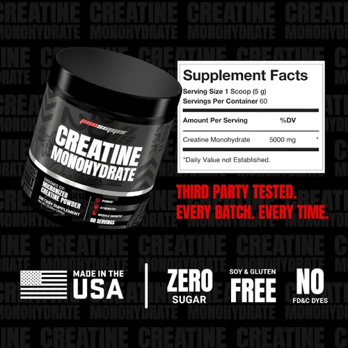 Miniatura 5 de ProSupps Monohidrato de creatina en polvo para hombres y mujeres, sin sabor, 5000 mg de creatina micronizada, suplemento de entrenamiento