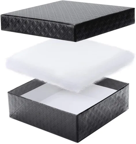 Miniatura 6 de MESHA Cajas de joyería de cartón, 3.5 x 3.5 x 1 pulgadas, caja de regalo de joyería con tapa, cajas de joyería para pequeñas empresas, embalaje
