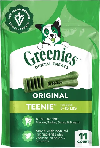 Miniatura 16 de Greenies - Golosinas naturales para la salud dental de perros chiquititos, sabor original, paquete de 36 onzas (130 unidades)