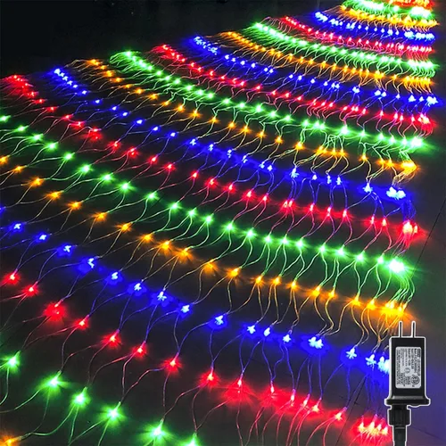 Miniatura 10 de Waterglide - Luces de red de San Valentín para exteriores, 12 x 5 pies, 360 luces LED de malla con 8 modos de iluminación, luces impermeables