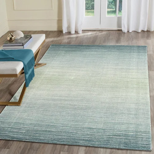 Miniatura 10 de Liora Manne Aruba - Alfombra de lana tejida a mano para interiores, diseño de transición degradado casual (mezclilla degradada)