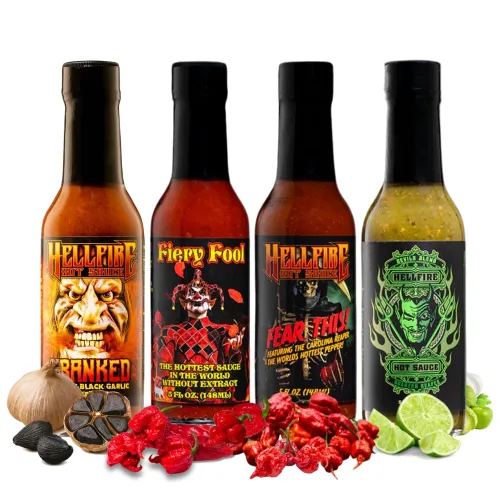 Miniatura 11 de Hellfire Fear This! Salsa picante galardonada Carolina Reaper de 5.0 fl oz