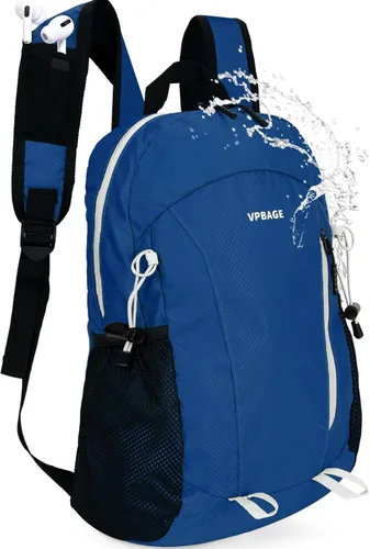 Miniatura 12 de VPBAGE Mochila de Senderismo Resistente al Agua de 15L, Mochila Pequeña de Viaje al Aire Libre, Mochila Ligera de Día con Bucles para Herramientas