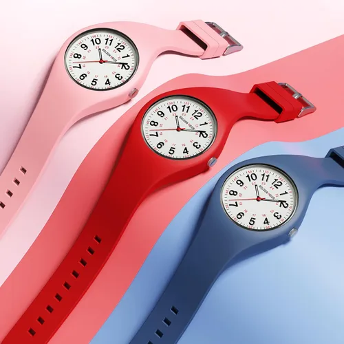 Miniatura 6 de GOLDEN HOUR Relojes deportivos impermeables analógicos unisex para enfermeras, profesionales médicos, estudiantes, esfera militar brillante y fácil