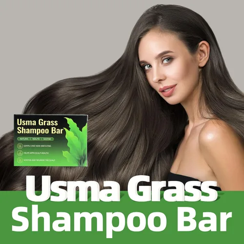 Miniatura 2 de Usma Grass - Barra de champú sólido para adelgazar el cabello, barras de rutina de jugo Usman para engrosar y oscurecer, pérdida de cabello