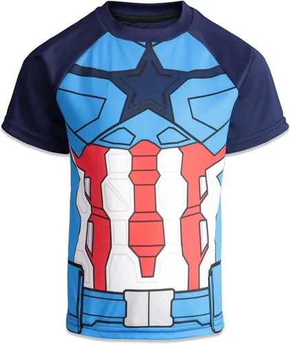 Miniatura 5 de Marvel Avengers Spider-Man Mech Strike - Paquete de 4 camisetas atléticas para cosplay de niños pequeños a niños grandes (2T - 18-20)