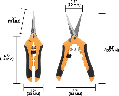 Miniatura 5 de Zenport Podadora recta hidropónica de Microblade H355, hoja de acero inoxidable
