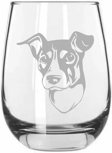 Miniatura 58 de Sakhalin Husky Dog - Copa de vino grabada personalizada de 15.25 onzas sin tallo