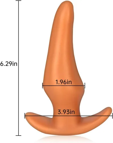 Miniatura 4 de Tapones Anales Suaves Masturbador, Tapón Anal de Silicona Líquida con Base de Seguridad Dorado Consolador Anal Dilatador Vaginal Expansor Anal
