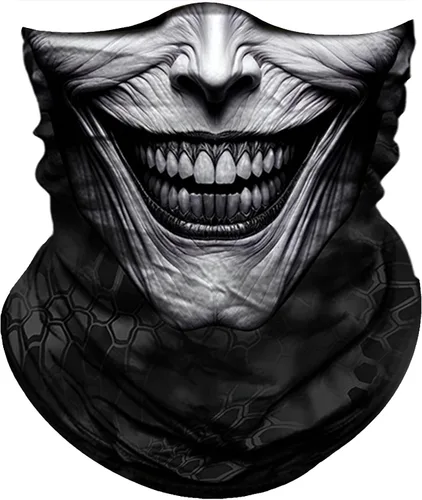 Miniatura 10 de Obacle- Mascarilla de cara para el sol, polvo, protección contra el viento, máscara de tubo, bandana, esqueleto, máscara de rostro delgada