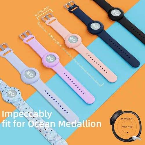 Miniatura 6 de Banda Deportiva para Medallón de Princess Cruise, Paquete de 3/4 Pulseras de Silicona para Sostener Medallón de Carnival Ocean, se Ajusta a Hombres
