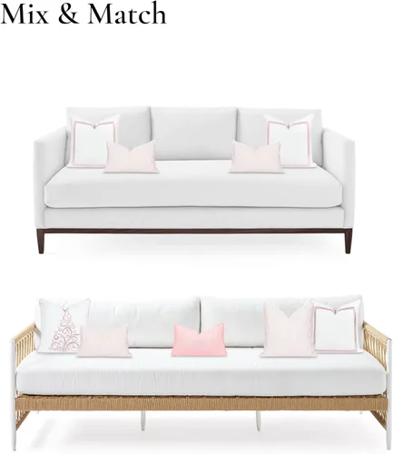 Miniatura 4 de Hofdeco Premium Coastal Patio Funda de Almohada Lumbar Solo para Interiores y Exteriores, 12"x20" Repelente al Agua para Patio Trasero, Sofá, Rayas