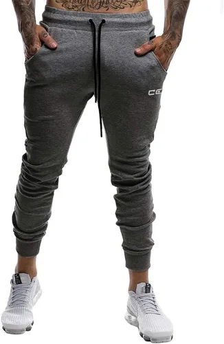 Miniatura 2 de Wangdo - Pantalones de gimnasio delgados para hombre, pantalones deportivos de entrenamiento cónicos, pantalones deportivos casuales para correr
