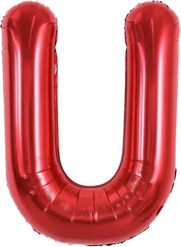 Miniatura 22 de TONIFUL Globos de Letras Rojas Brillantes Grandes de 40 Pulgadas A-Z, Globos Gigantes Jumbo de Helio de Papel de Aluminio Mylar Letra K Grande