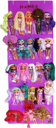 Miniatura 5 de HOME4 Soporte organizador de almacenamiento para colgar sobre la puerta, 25 bolsillos, compatible con juguetes sorpresa, muñecas, Omg, Barbie Lol