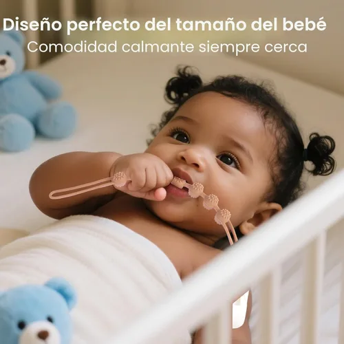 Miniatura 5 de Eascrozn Paquete de 6 clips de silicona para chupete con diseño de una sola pieza para bebés, niños y niñas, sin BPA, clips suaves y flexibles