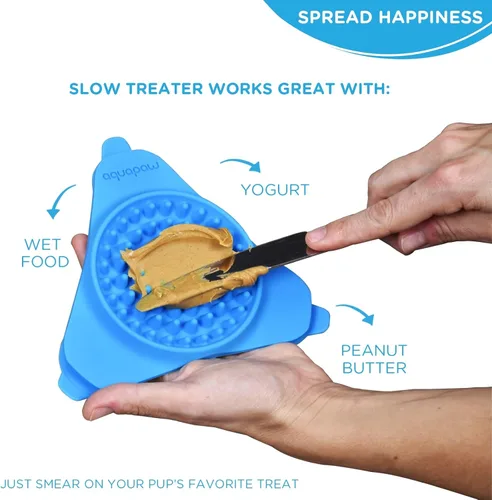 Miniatura 6 de Aquapaw Alfombrilla para lamer perros – Alimentador lento de succión y tapete de alimentación – Dispensador de juguetes de baño para perros