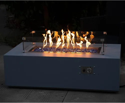 Miniatura 92 de Stanbroil - Vidrio de fuego de 10 libras – Cristal de fuego templado reflectante de 1/2 pulgada para chimenea de hoguera, azul Pacífico reflectante