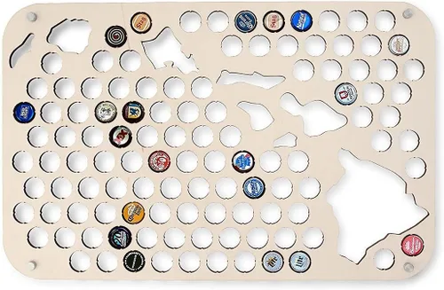 Miniatura 45 de Torched Mapa de tapa de cerveza de Virginia Occidental, soporte de tapa de cerveza de los Estados Unidos, decoración de pared, regalo para amantes
