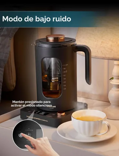 Miniatura 7 de INTASTING Hervidor de té eléctrico, hervidor eléctrico con infusor de té, control de temperatura de perilla de ±1 ℉, vidrio sin BPA, calentamiento