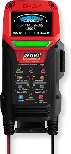 Miniatura 2 de Optima Baterías Digital 400+ 12 Voltios Mantenedor y Cargador de Batería para Baterías AGM, Litio, Automotrices, Marinas y Deportivas