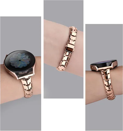 Miniatura 6 de PlusRoc Correa de acero inoxidable compatible con Samsung Galaxy Watch 7 6 5 4 1.575 in 1.732 in/Watch 6 Classic 1.693 in 1.850 in/Watch 4 Classic